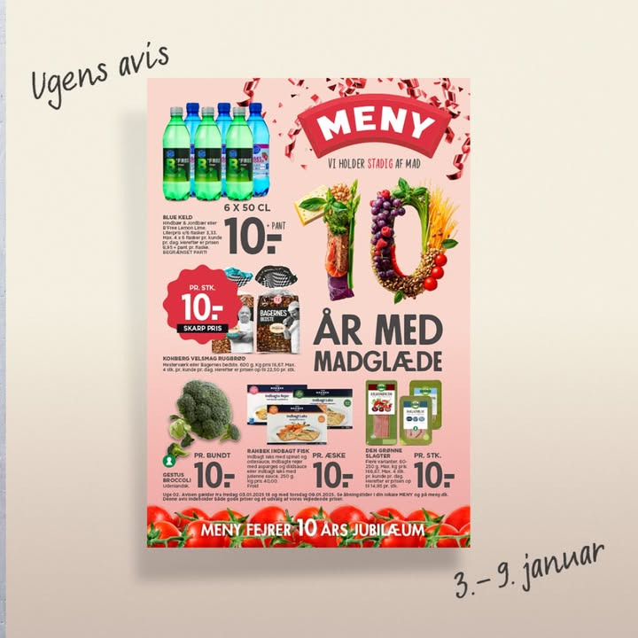 Meny Klarup fejrer 10-års jubilæum med skarpe tilbud i ugens avis