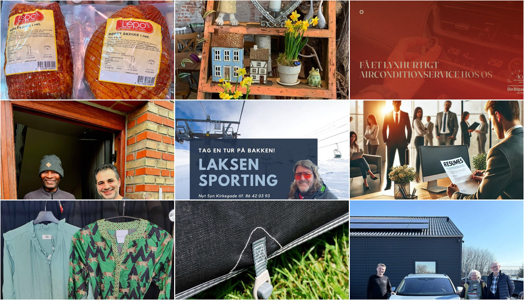 Nyt fra Hjemmeoptik v/Peter F Nielsen, HINSHØJ CARVAN, EM AUTOCENTER ApS og 15 andre