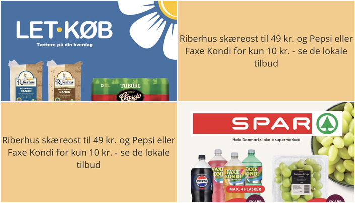 Riberhus skæreost til 49 kr. og Pepsi eller Faxe Kondi for kun 10 kr. - se de lokale tilbud