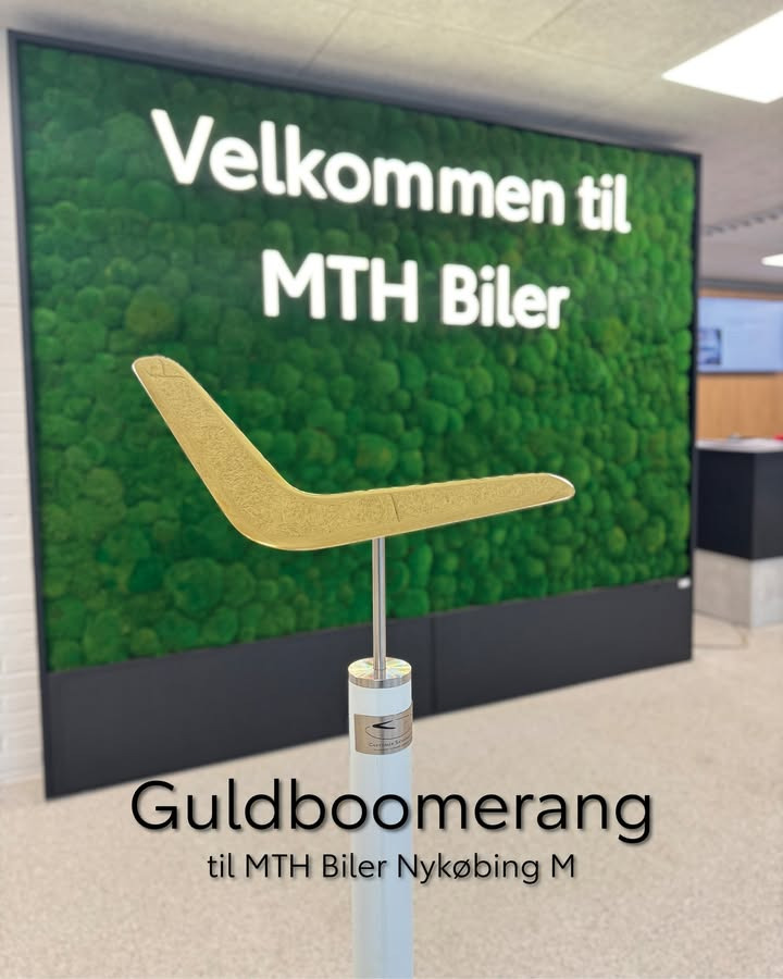 MTH Biler i Nykøbing M modtager Boomerang af guld for kunders top-anbefalinger