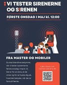 Danmarks årlige test af varslingssystemer planlagt til 1. maj