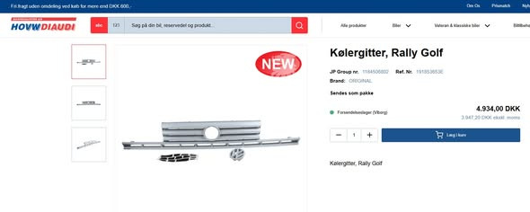 Bilspecialisten HOVWDIAUDI udvider sortimentet med nye dele til Golf 2