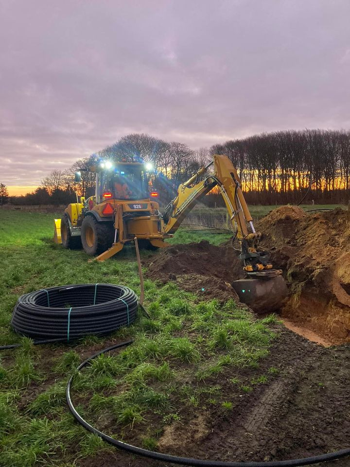 Skjoldager Dræn- & Entreprenørforrentning ApS: Klar til beton i Tversted og start på jordvarmeprojekt i uge 48