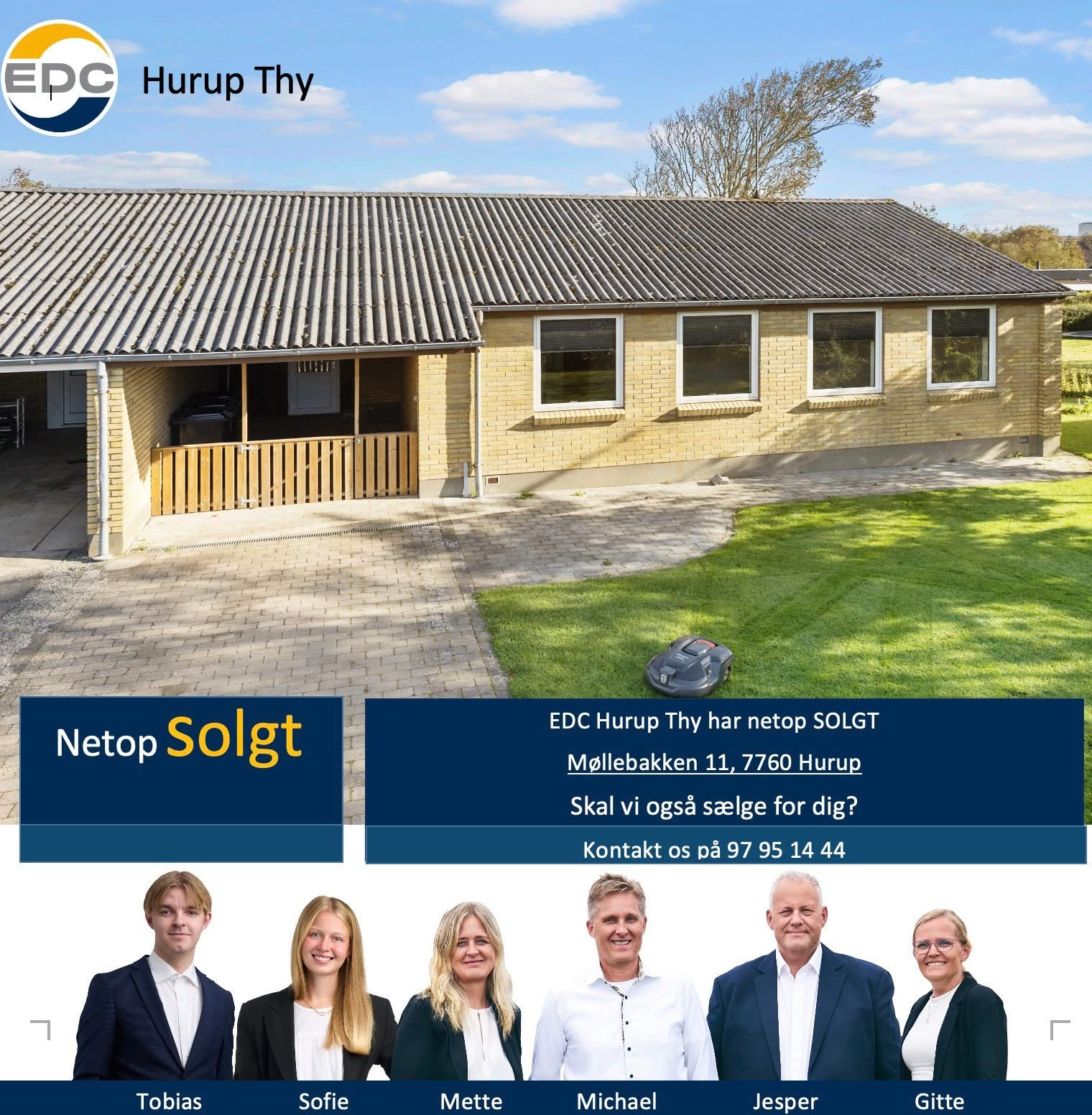 EDC Hurup Thy fejrer salget af bolig i Hurup og søger flere ejendomme til salg