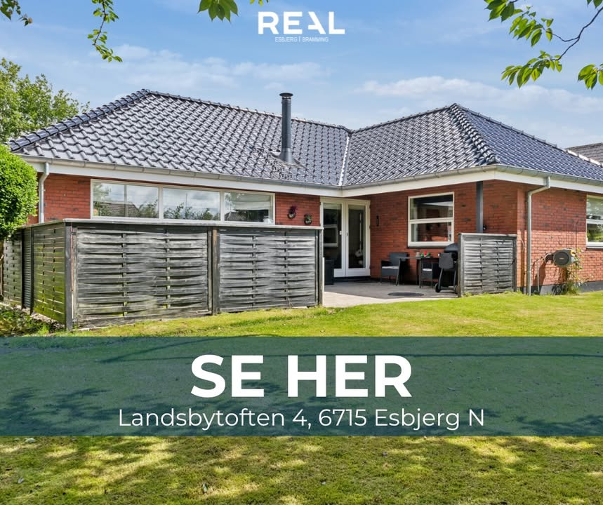 RealMæglerne Esbjerg fremviser skøn familievilla i Vester Nebel: Oplev lyst køkken/alrum og gode udearealer