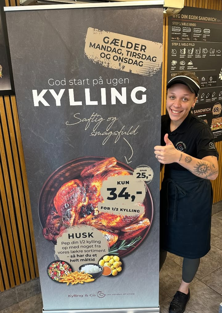 Kylling & Co Holstebro: Halv kylling til kun 34,- hele januar mandag til onsdag