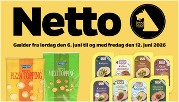 Revet pizza- eller mexi topping til kun 9 kr. og Bakersfield brød til 12 kr. hos Netto