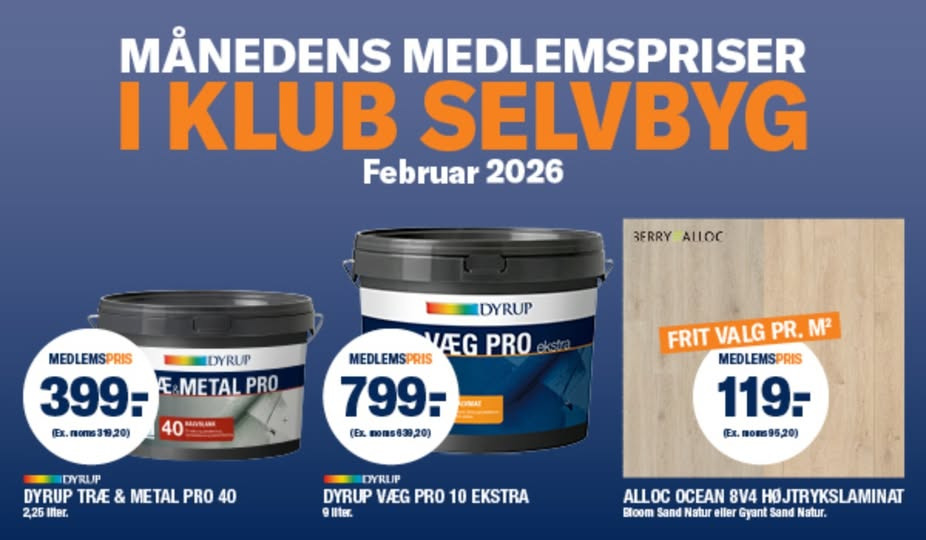 Stark Holstebro tilbyder medlemspriser til selvbyggere i februar