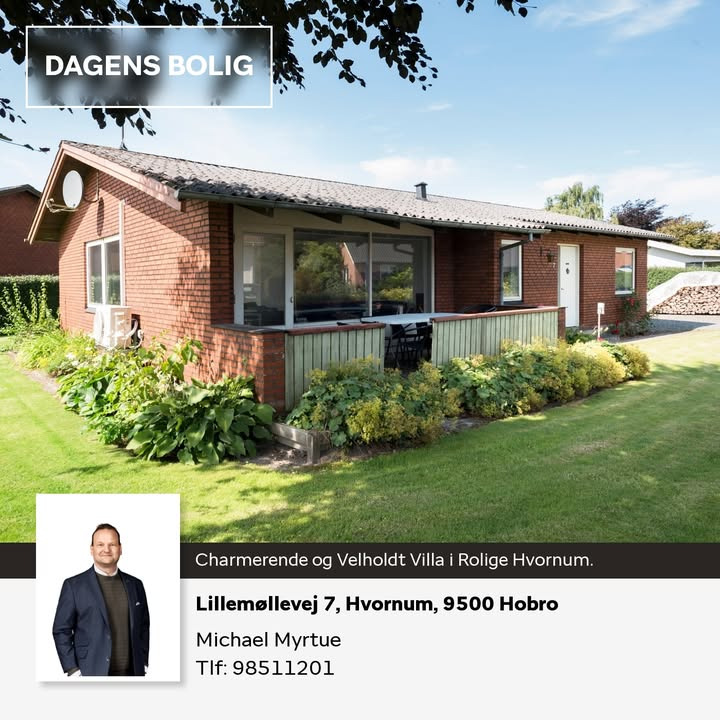 Home Hobro præsenterer dagens bolig på Lillemøllevej 7 i Hvornum