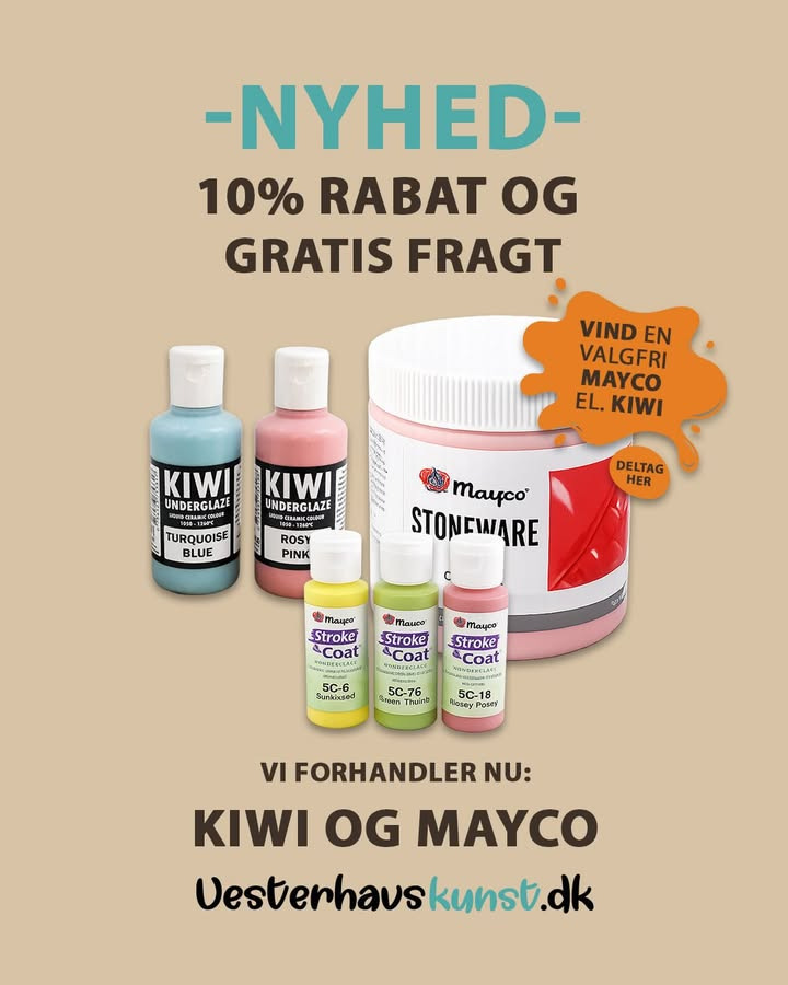 Vesterhavskunst har pinsetilbud med 10% på hele shoppen og gratis fragt over 750 kr.