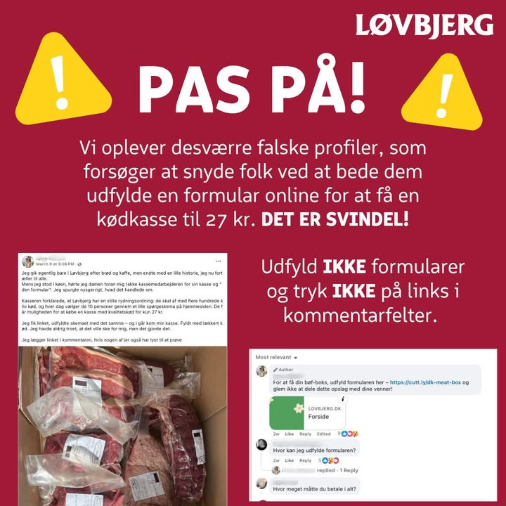 Løvbjerg Frederikshavn advarer om falsk profil og svindeltrick