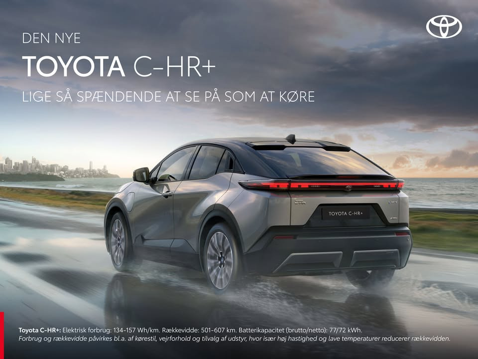 MTH Biler lancerer Danmarkspremiere på Toyota C-HR+ med prøveturer i hele landet