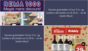 Danske gulerødder til kun 5 kr. og Casillero del Diablo vin til 29 kr. - se de lokale tilbud