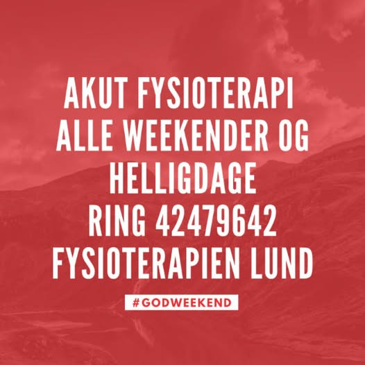 Fysioterapien Lund tilbyder akut hjælp til forårsknék