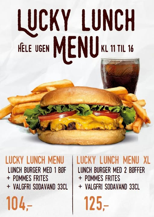 BackyardBurger Viborg introducerer Lucky Lunch tilbud til frokostgæster