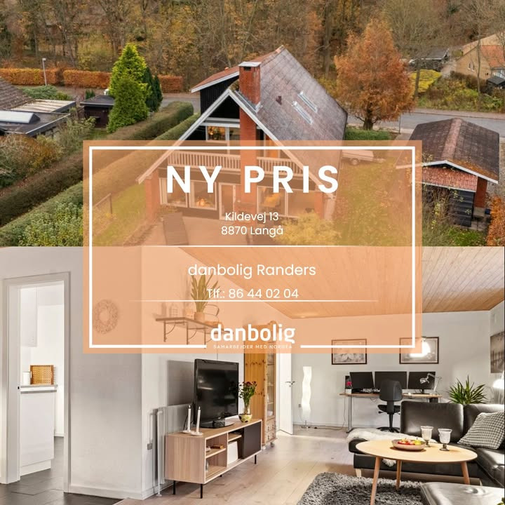 Danbolig Randers annoncerer ny pris på rummelig familievilla i Langå