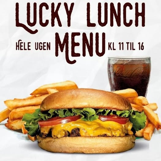 BackyardBurger Viborg tilbyder lucky lunch til en skarp pris
