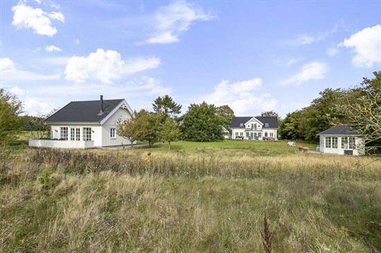 Moderne trævilla med anneks, høj loftshøjde og naturskøn beliggenhed