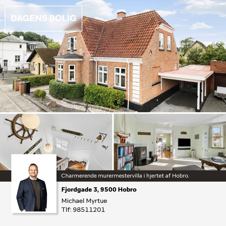 Charmerende murermestervilla i hjertet af Hobro til salg hos home Hobro