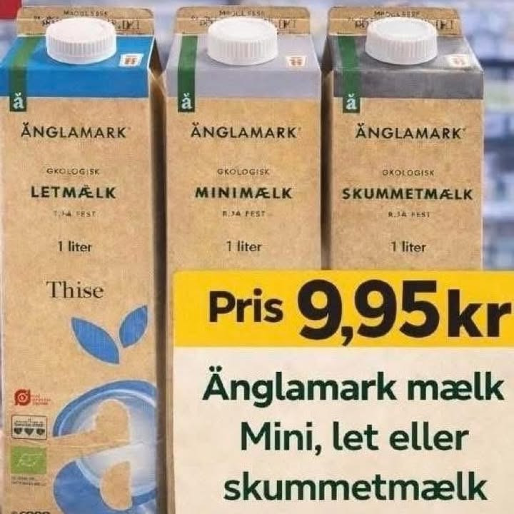 SuperBrugsen Dronninglund tilbyder Änglamark mælk til torsdagspris