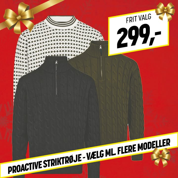 Julegaveidé: Striktrøje fra XL Byg Tømmergaarden Hals i bomuldsgarn