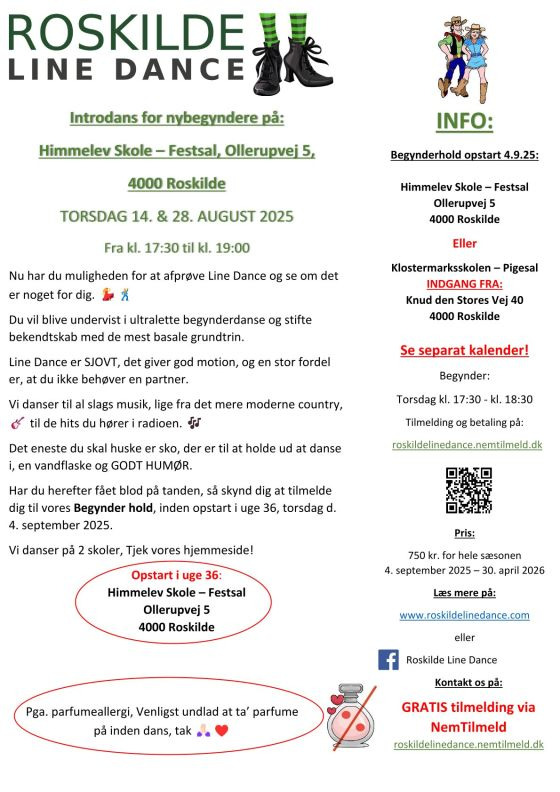 Prøv kræfter med line dance i Roskilde