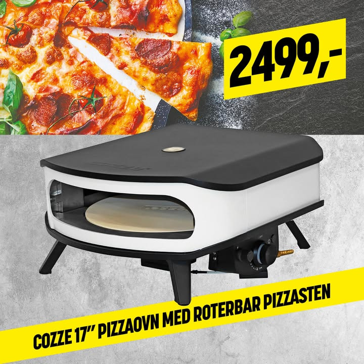 XL Byg Tømmergaarden Hals præsenterer Cozze 17" pizzaovn med roterbar pizzasten
