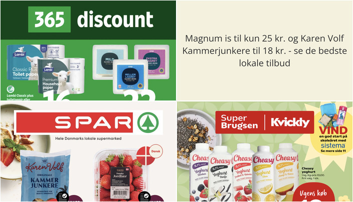 Magnum is til kun 25 kr. og Karen Volf Kammerjunkere til 18 kr. - se de bedste lokale tilbud