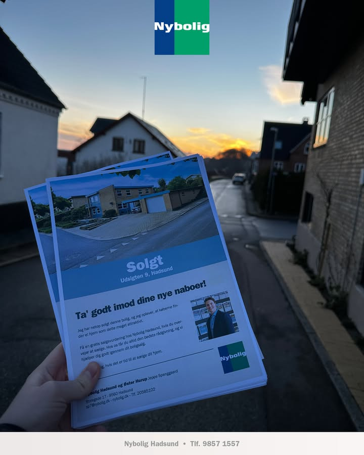 Bolig solgt på Udsigten 9: Nybolig Hadsund deler glæden med flyers