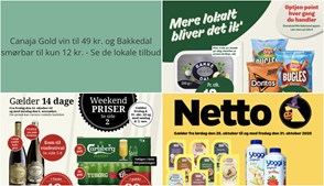Canaja Gold vin til 49 kr. og Bakkedal smørbar til kun 12 kr. - Se de lokale tilbud
