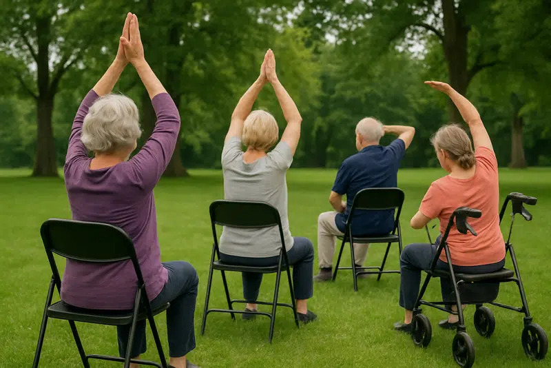 Kolding Kommune tilbyder gratis stoleyoga for alle aldre og niveauer