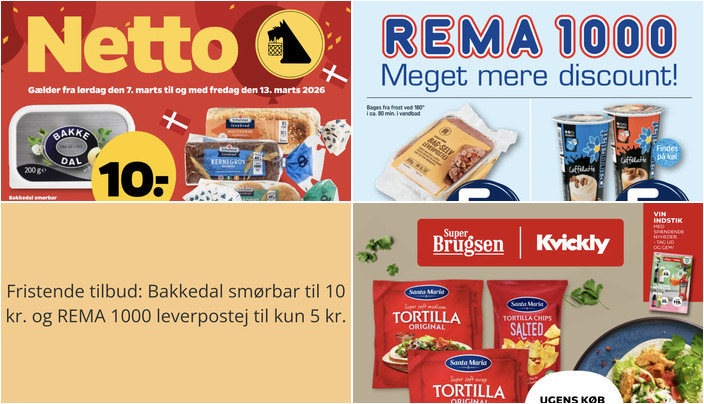 Fristende tilbud: Bakkedal smørbar til 10 kr. og REMA 1000 leverpostej til kun 5 kr.