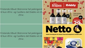 Fristende tilbud: Bistronne hel pekingand til kun 49 kr. og Casillero del Diablo vin til 29 kr.