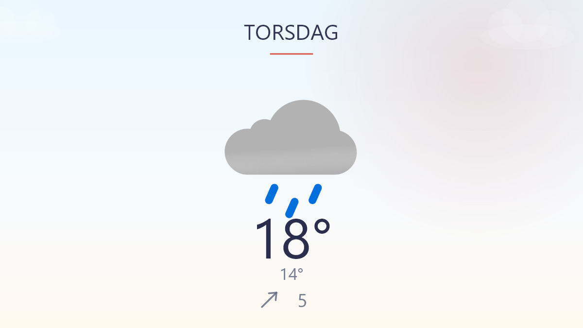 Regnbyger og lunere luft rammer dagen