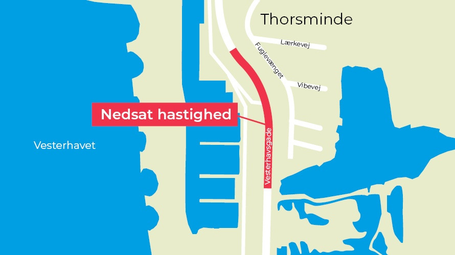 Vesterhavsgade syd åben for trafik igen, men vejarbejdet giver fortsat lav hastighedsgrænse
