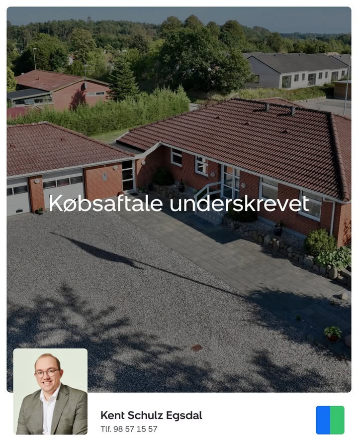 Nybolig Hadsund melder om underskrevet købsaftale på Østergade 89