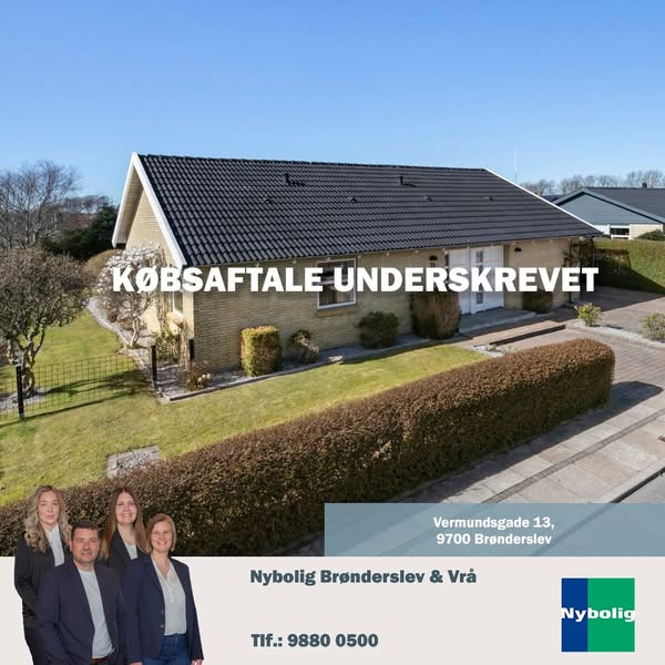 Nybolig Brønderslev & Vrå underskriver købsaftale på Vermundsgade 13 i Brønderslev