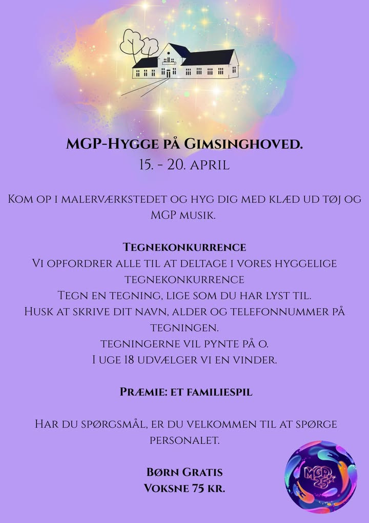 Påske-mgp-hygge og tegnekonkurrence hos Gimsinghoved