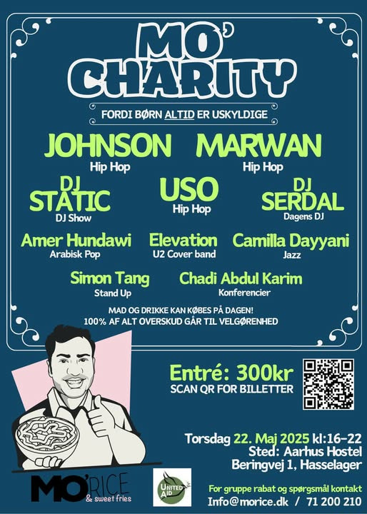 MO'RICE Bytorv Horsens udlodder billetter til velgørenhedsfest med stjerner
