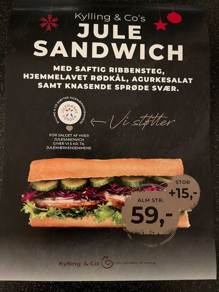Kylling & Co introducerer jule sandwich fra fredag d. 29/11