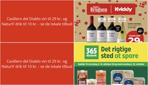 Casillero del Diablo vin til 29 kr. og Naturli’ drik til 10 kr. - se de lokale tilbud