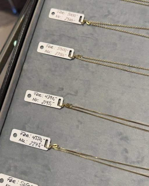 Halv pris på guldkæder hos Guldsmed Lütken i anledning af fødselsdag