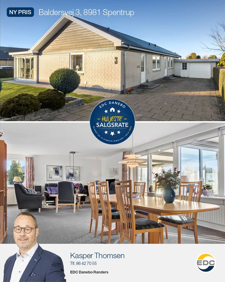 EDC DANEBO sænker prisen på villa i Spentrup 