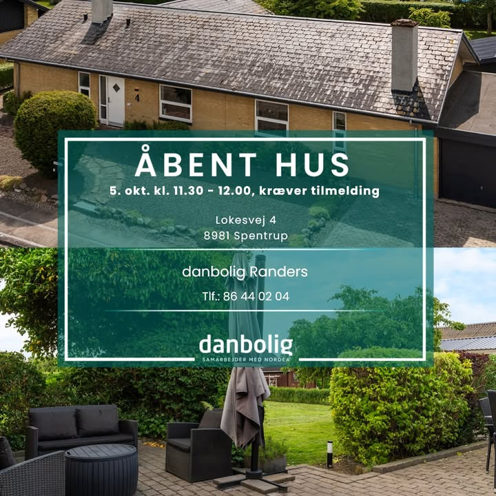 Kom til åbent hus hos danbolig Randers på Lokesvej 4 i Spentrup