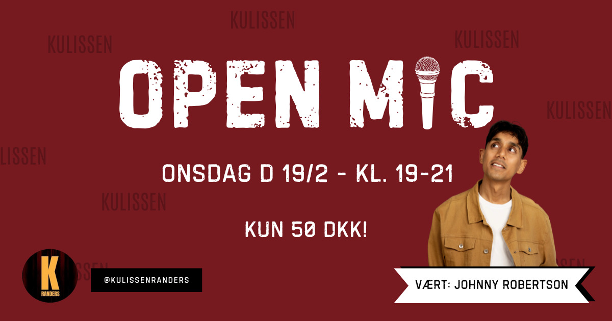 Grin løs til Open Mic på Kulissen i Randers