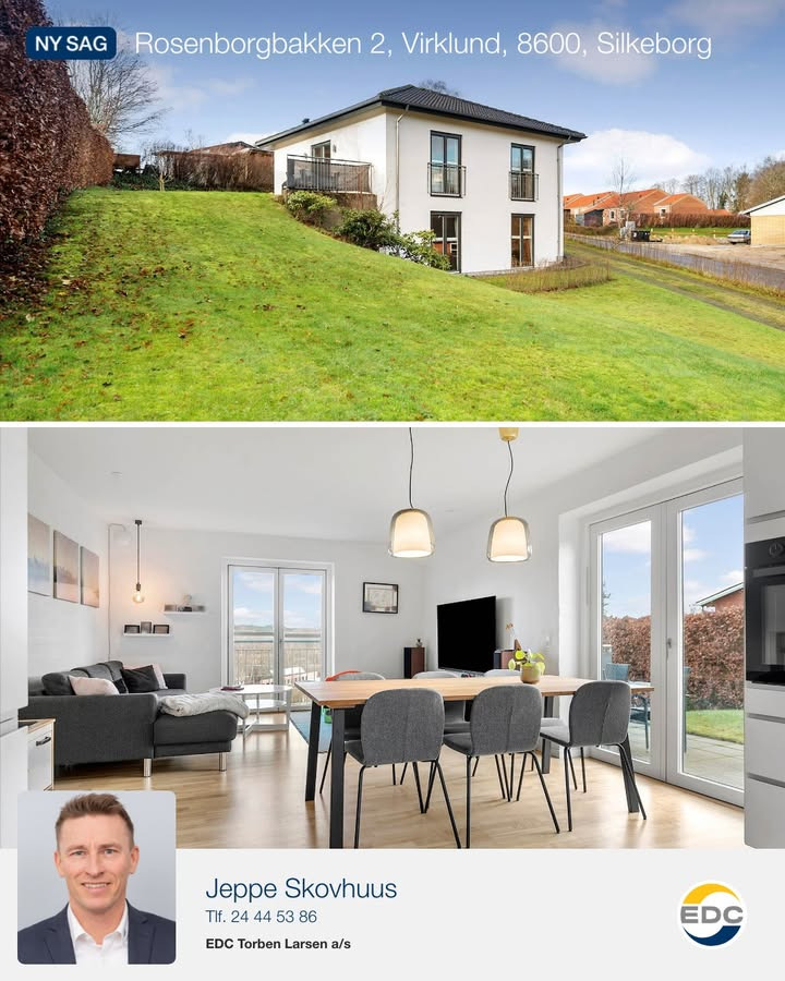 EDC Torben Larsen fremviser en moderne villa i Virklund