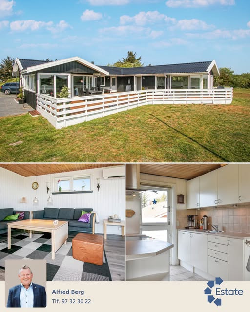 Estate Vestjylland præsenterer hyggeligt sommerhus med fjordkig tæt på fjord og Vesterhav