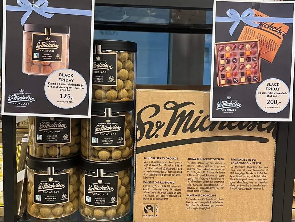 Chokolet Bon Bonnieren: Black Friday tilbud på Sv. Michelsen chokolade produkter