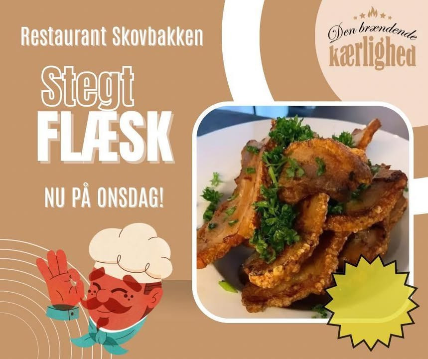 Den Brændende Kærlighed inviterer til stegt flæsk ad libitum 26. marts