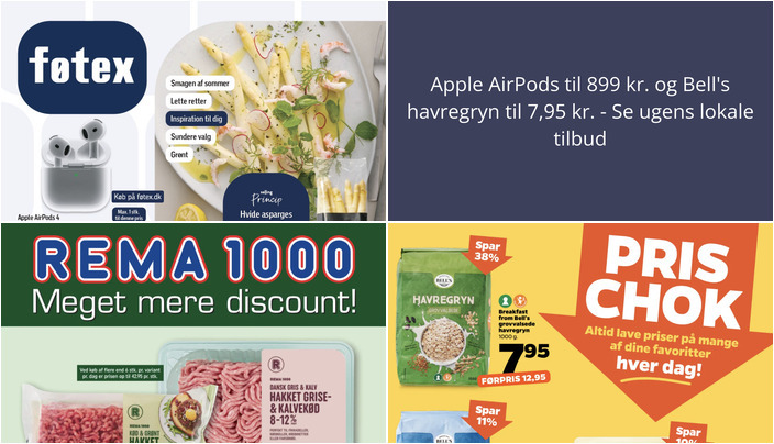 Apple AirPods til 899 kr. og Bell's havregryn til 7,95 kr. - Se ugens lokale tilbud